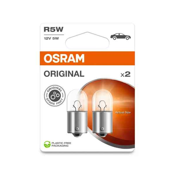 [OS-5007-2BL] OSRAM LEMPUTĖS R5W 12V BA15S