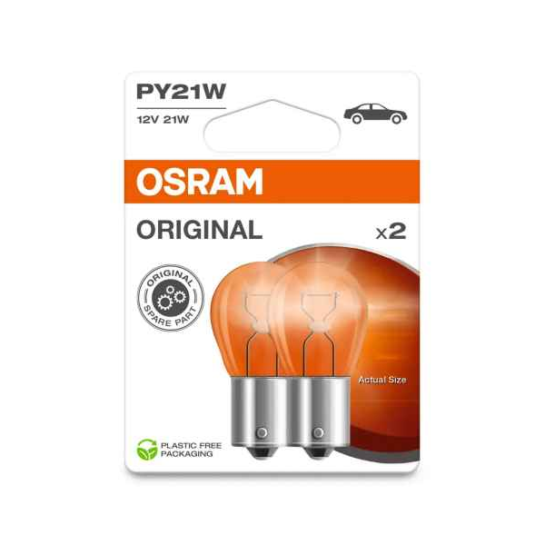 [OS-7507-2BL] OSRAM LEMPUTĖS PY21W 12V BAU15S