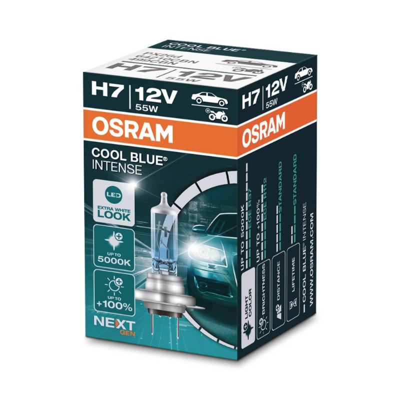 [OS-64210CBN] OSRAM LEMPUTĖS H7 55W 12V PX26D COOL BLUE INTENSE +100%
