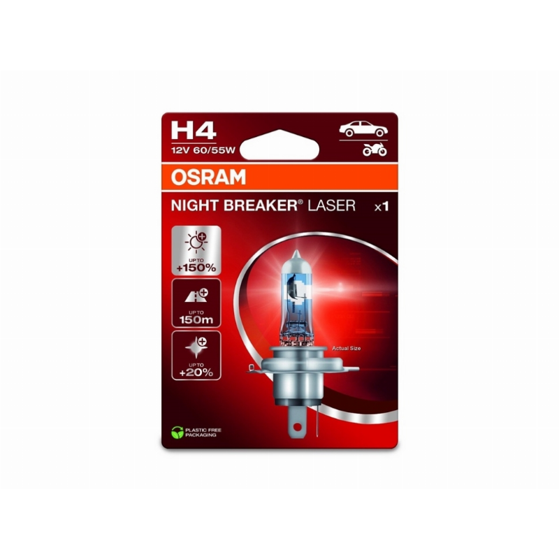 [OS-64193NL-1BL] OSRAM LEMPUTĖS H4 60/55W 12V P43T NIGHT BREAKER LASER