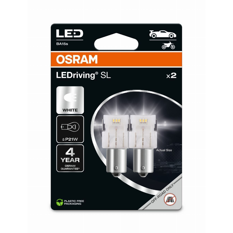 [OS-7506DWP-2BL] OSRAM LEMPUTĖS P2W 12V 1.4W BA15S BLI2 DK