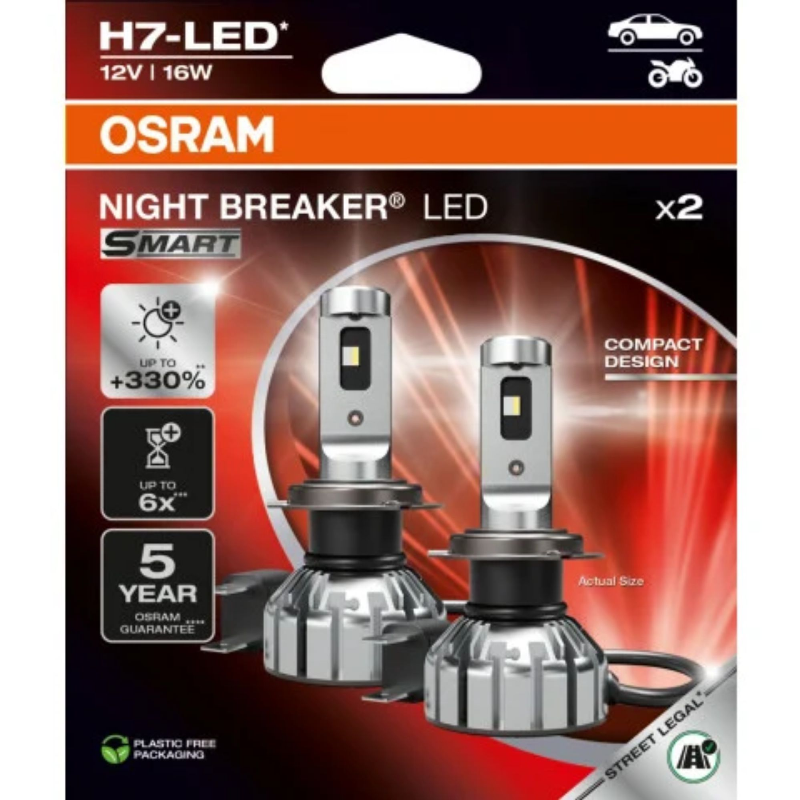 [OS-64210DWNBST-2HB] OSRAM LEMPUTĖS H7 16W 12V PX26D NIGHT BREAKER LED
