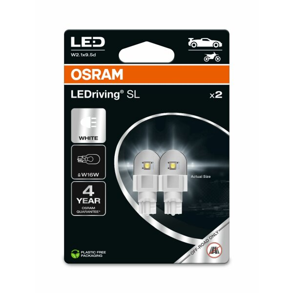[OS-921DWP-2BL] OSRAM LEMPUTĖS W16W 02B 12V 2W W2,1X9,5D