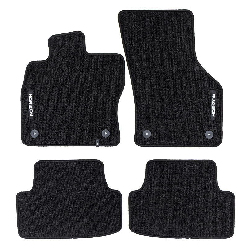 [09-HR447660] TEKSTILINIAI KILIMĖLIAI AUDI A3 8V 2013-2020; VOLKSWAGEN GOLF VII 2012-2020; AUDI A3 SPORTBACK 8V 2013-2020; SEAT LEON III 2012-2020; VOLKSWAGEN GOLF VIII NUO 2019-...