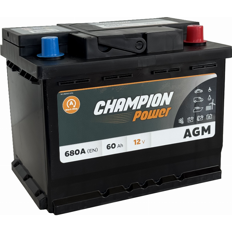 [ACPAGM60R] BATTERY AGM CHAMPION POWER