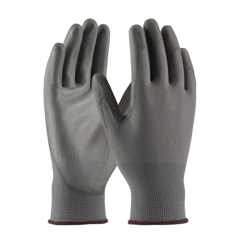 [PRS-PU10] PIRŠTINĖS IŠ POLIESTERIO, PADENGTOS PILKU PU 10/XL