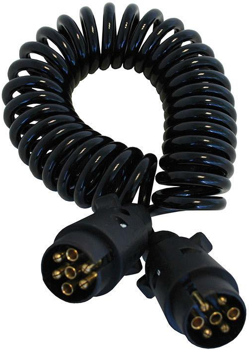 [SS600] SPIRALINIS KABELIS SU JUNGTIMIS 2X7 PIN 3M 12V