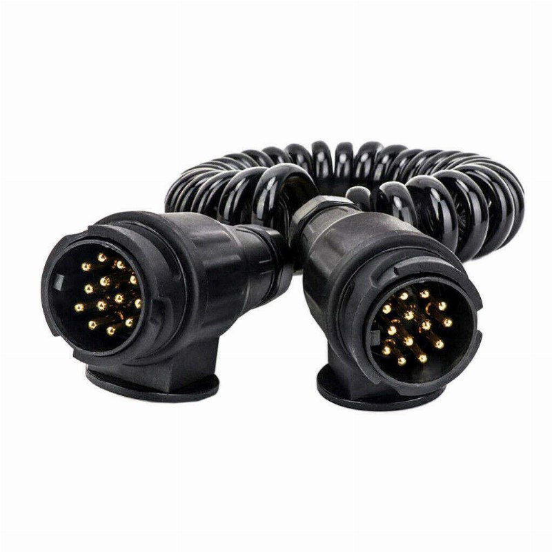[SS601] SPIRALINIS KABELIS SU JUNGTIMIS  2X13 PIN 3.5M 12V