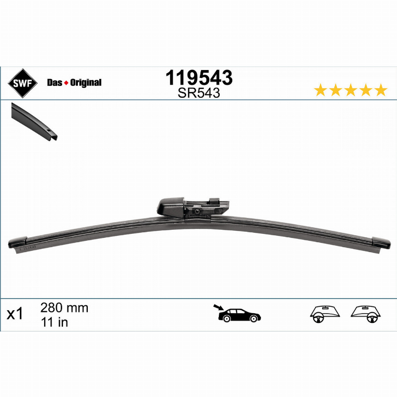 [T119543] VALEO VALYTUVAS WIPER BLADE REAR