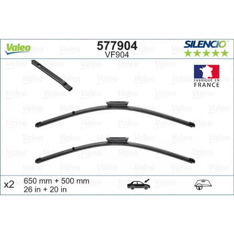 [S577904] VALEO SILENCIO VALYTUVAI VW FLAT BLADE